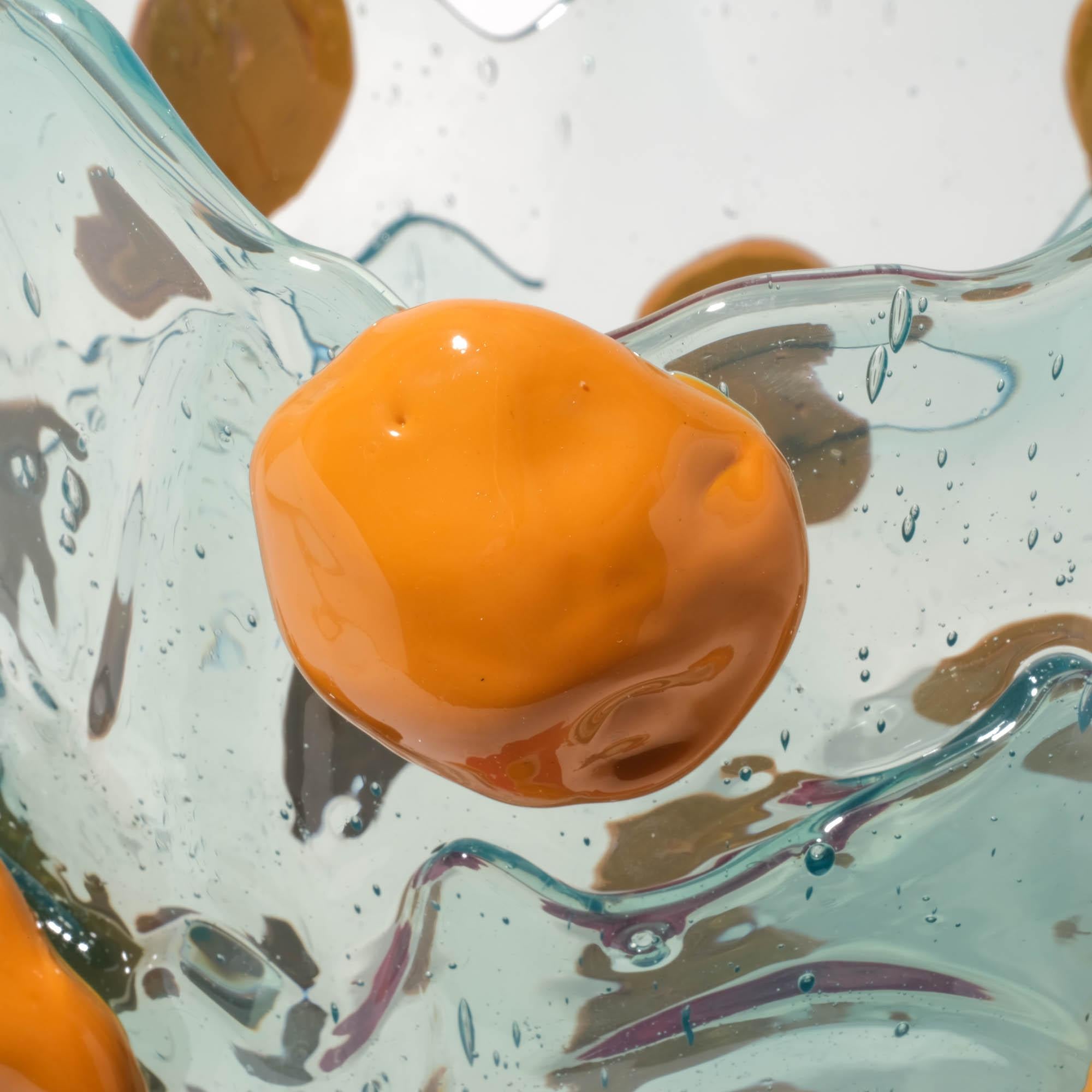 Gaetano Pesce Nugget Vase L Resin Aqua, Ochre, Fuchsia In New Condition For Sale In barasso, IT