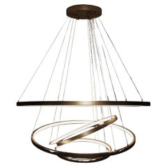 Lampada a sospensione Gateway in ottone e acciaio inossidabile Made in Portugal di Porus Studio A