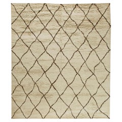 21st Century Geometric Custom Moroccan Handmade Wool Rug 21st Century Geometric Custom Moroccan Handmade Wool Rug