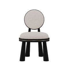 21st Century Geometric Mouline Chair in Bouclé Wool by Mavo Atelier, Handmade