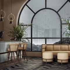 George Hocker aus Nussbaumholz, handgefertigt in Portugal von Wood Tailors, 21. Jahrhundert