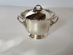 21st Century Georgian Style Hand-Crafted Sterling Silver Jam Jar, Italy, 2007