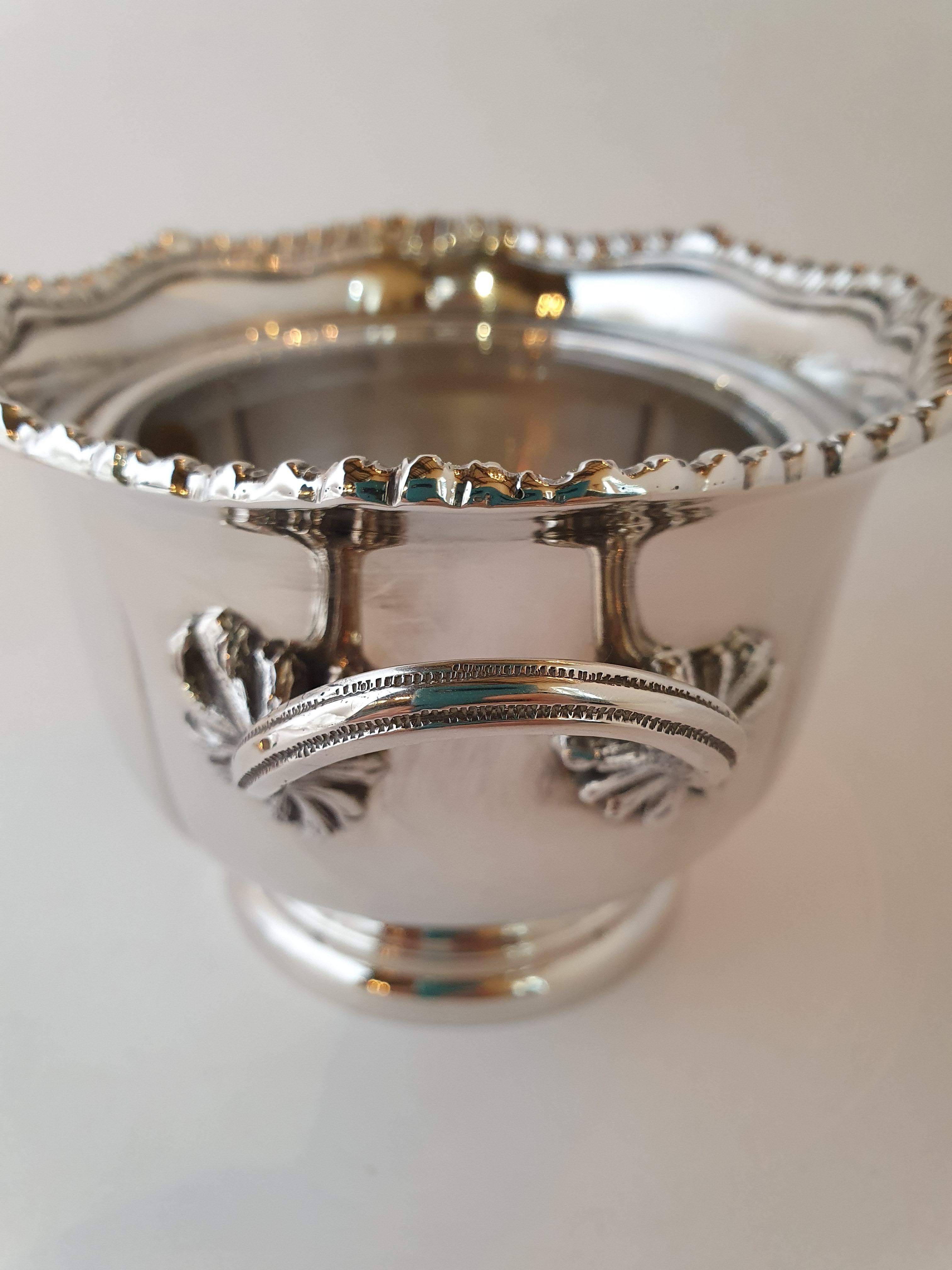 21st Century Georgian Style Hand-Crafted Sterling Silver Jam Jar, Italy, 2007 For Sale 1