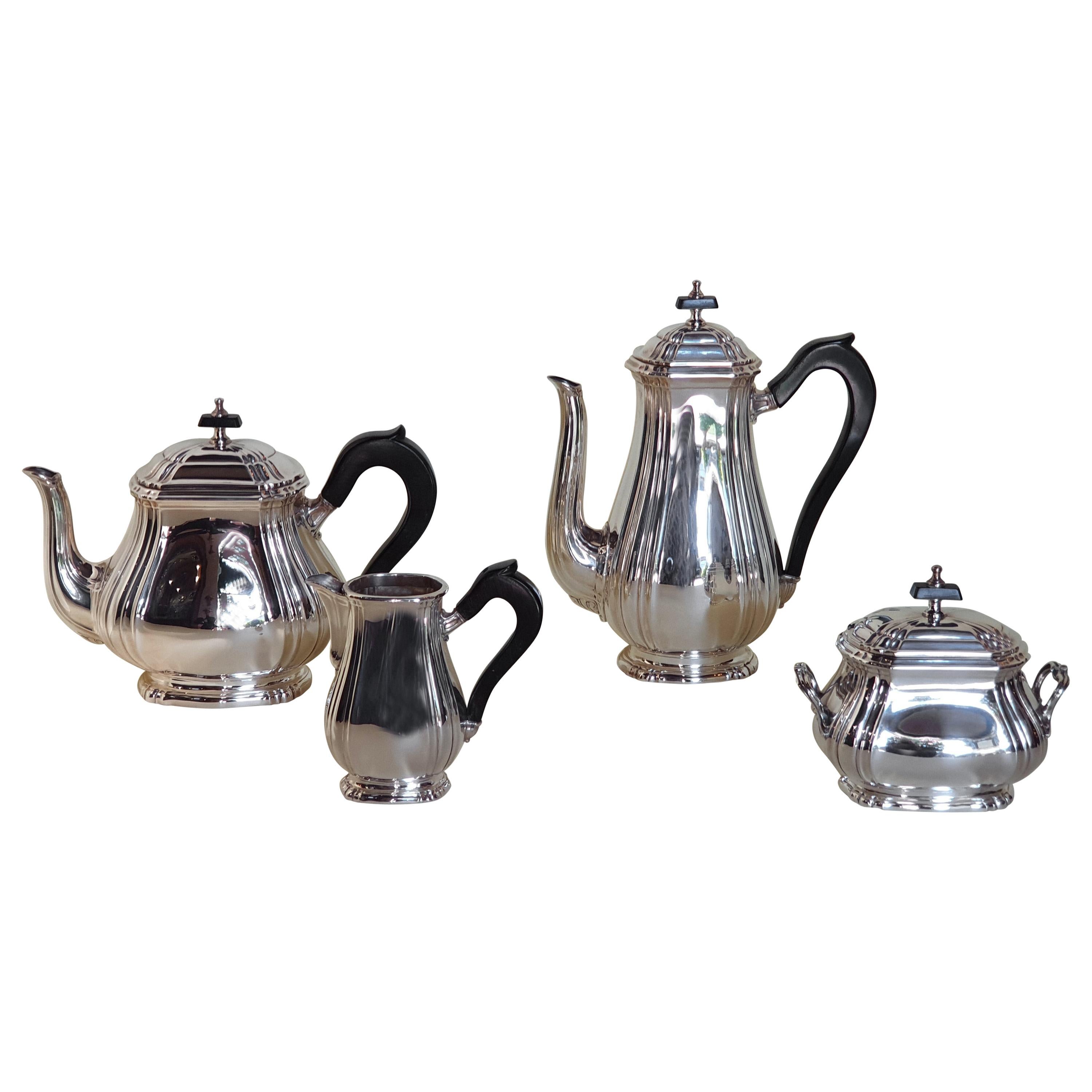 21st Century Georgian Style Sterling Silver Coffee and Tea Set, Italy, 2006