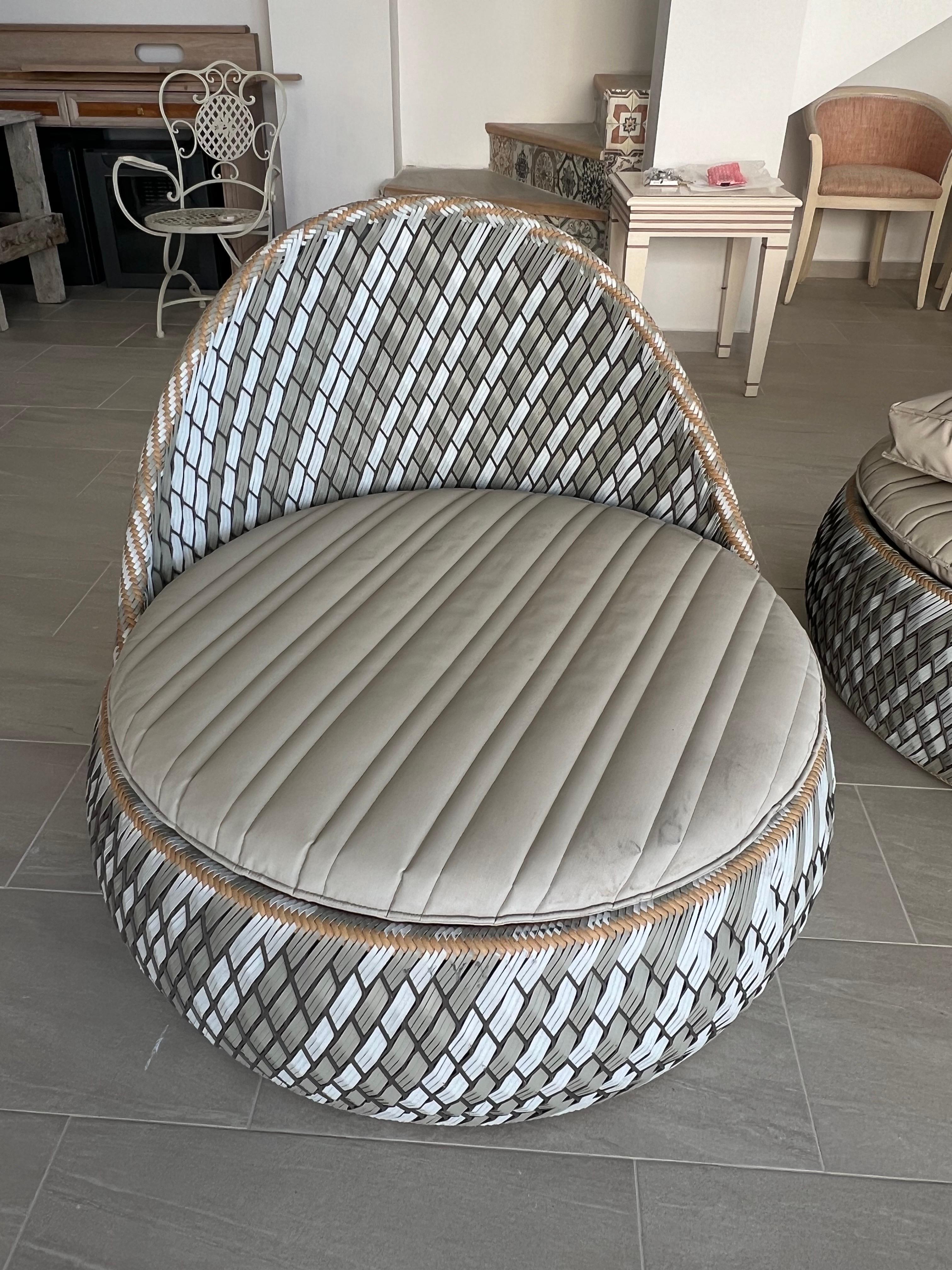21st Century German Dala Lounge Chairs and a Footstool by Dedon For Sale 7