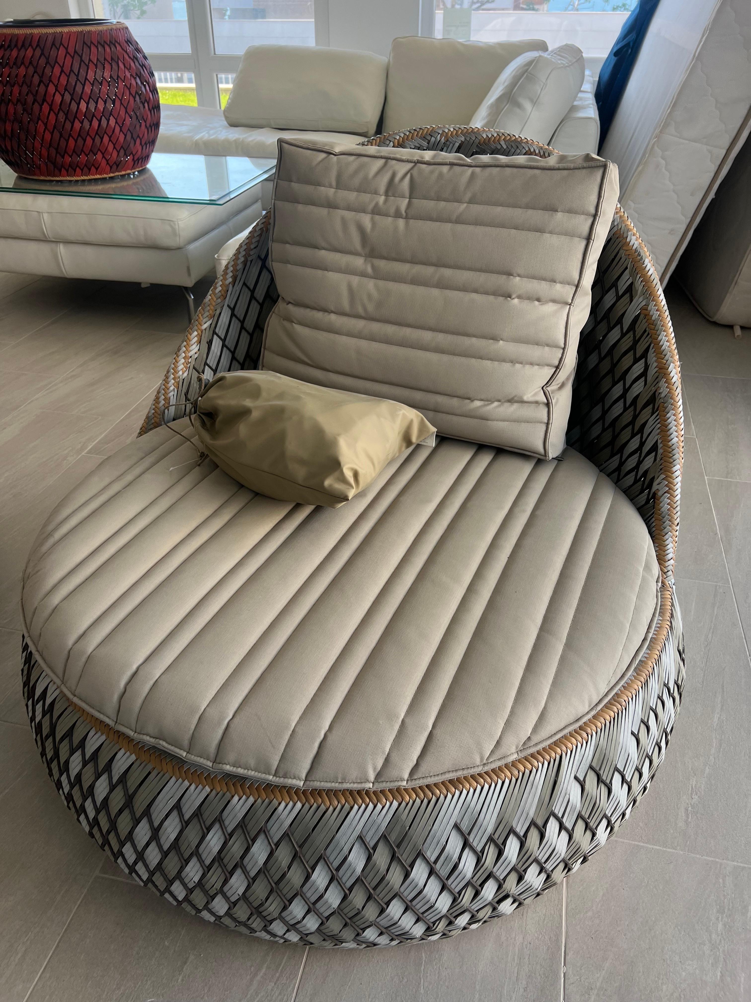 21st Century German Dala Lounge Chairs and a Footstool by Dedon For Sale 8