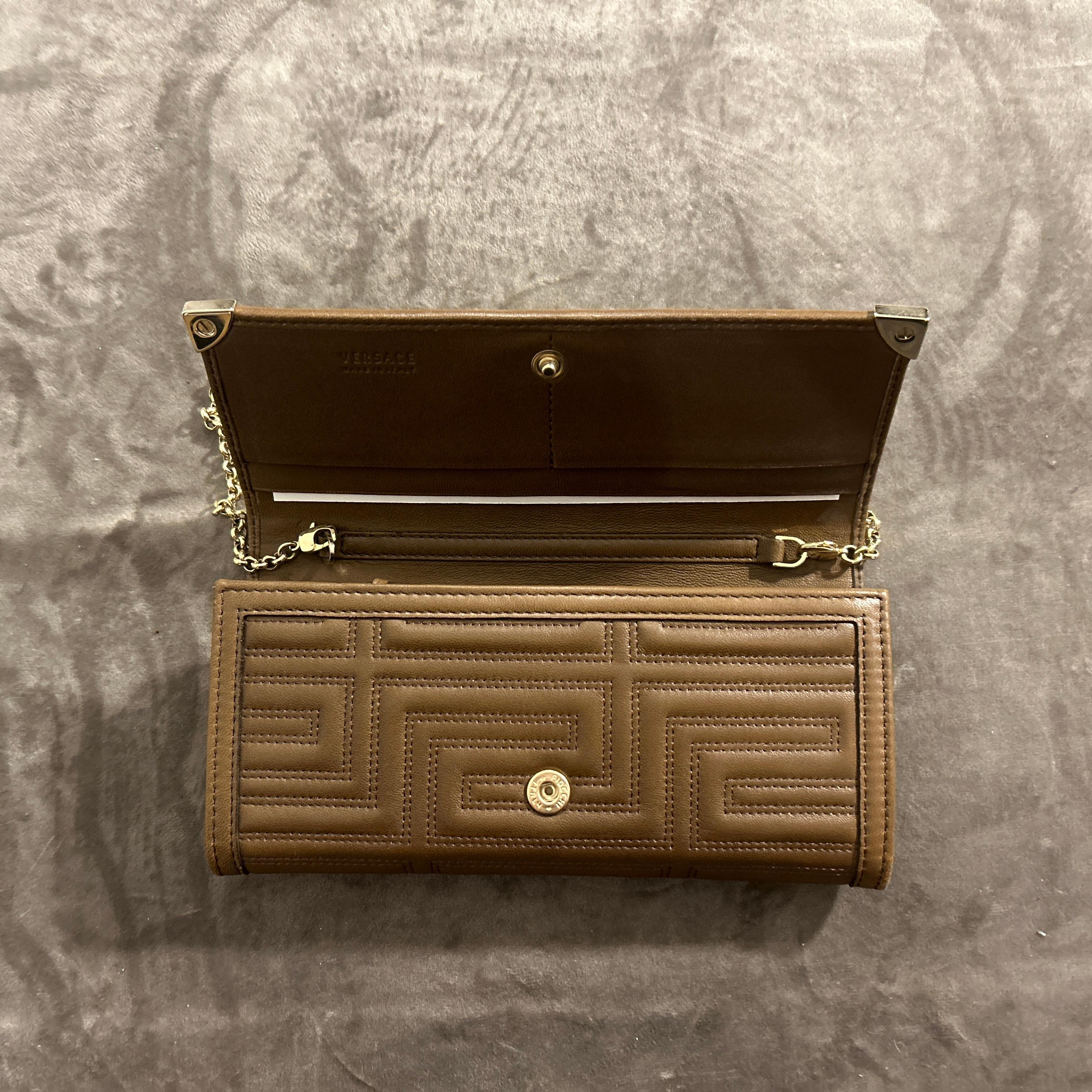 21st Century Gianni Versace Couture Mini Geometric Leather Shoulder Bag For Sale 2