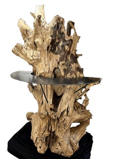 21st Century Gigantic Organic Modern Teak Root Stand-Up Bar, IDN 2023