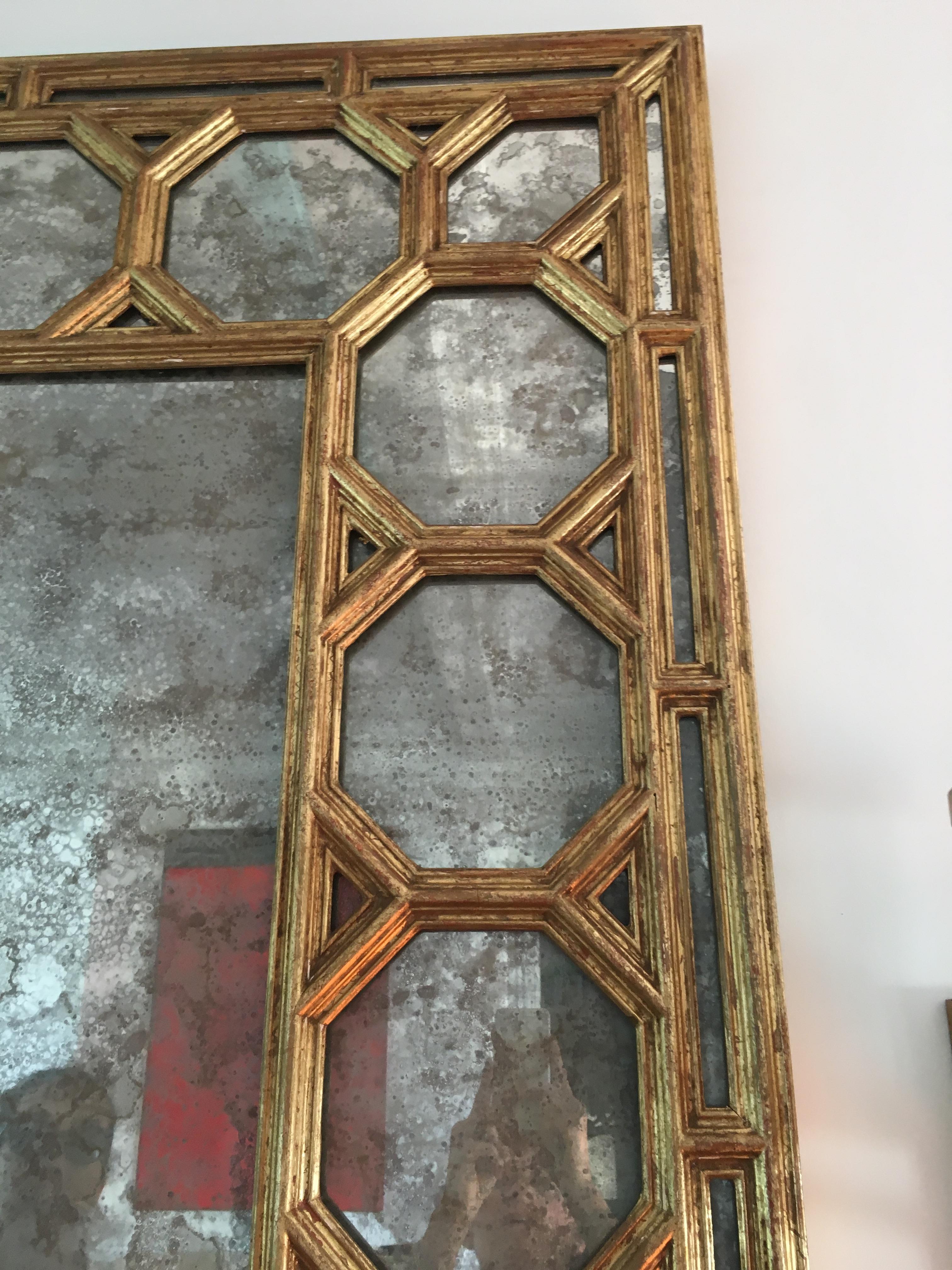 21st Century Gilded Mirror In Excellent Condition In Southampton, NY