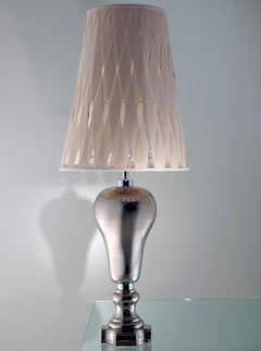 21st Century Ginger and Fred Platinum Ceramic Table Lamp by Patrizia Garganti