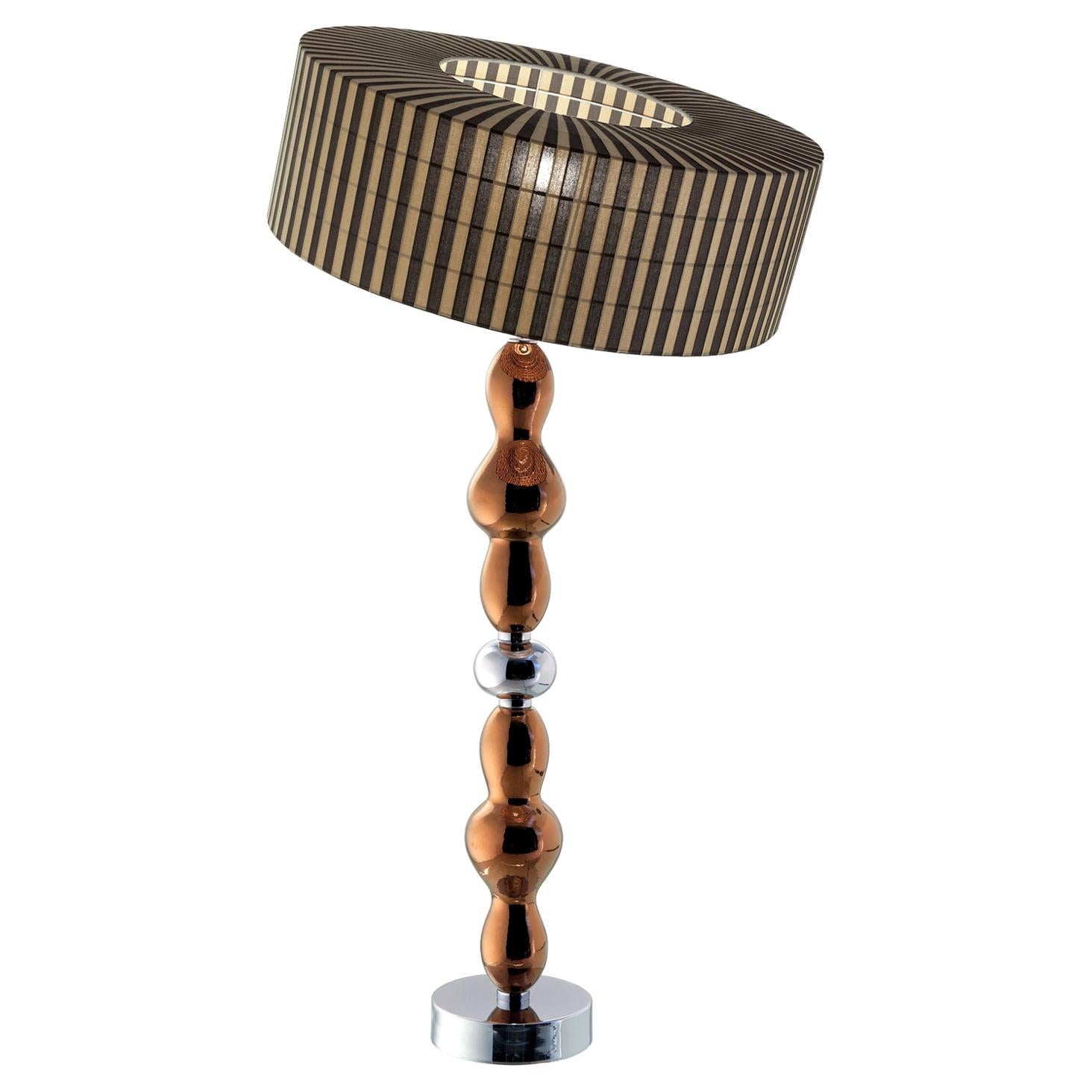 21st Century Ginger and Fred Copper Ceramic Table Lamp by Patrizia Garganti For Sale