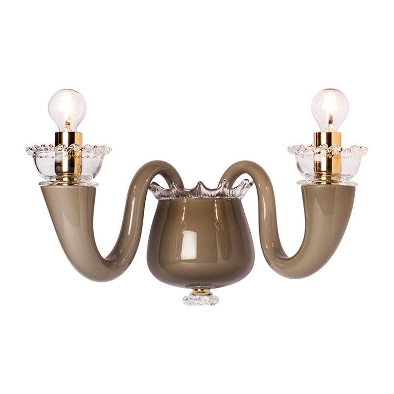 21st Century Gio Ponti 99.81 2-Light Wall Sconce in Grey