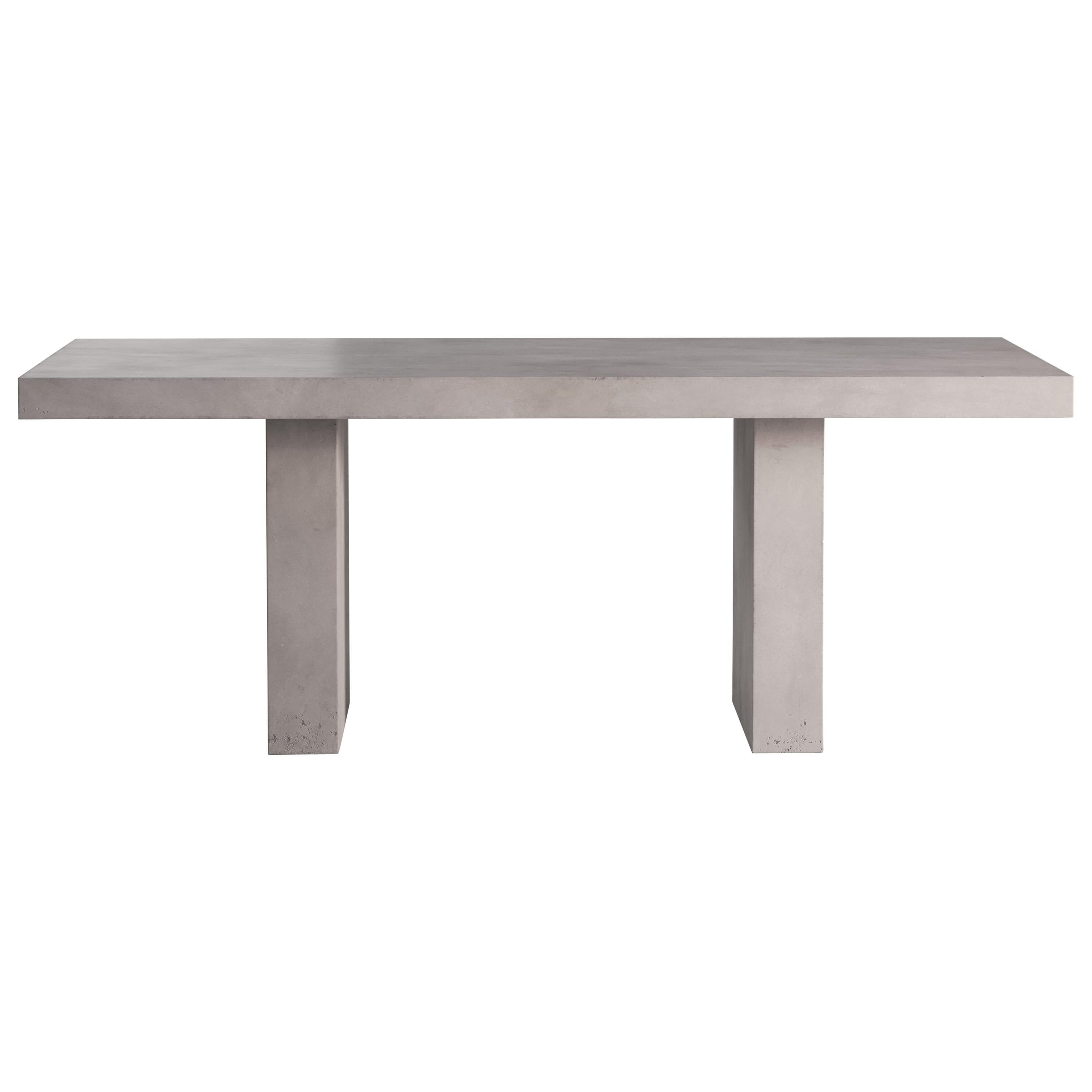 21st Century Giorgione 200, Concrete Dining Table, 100% Handcrafted in Italy For Sale