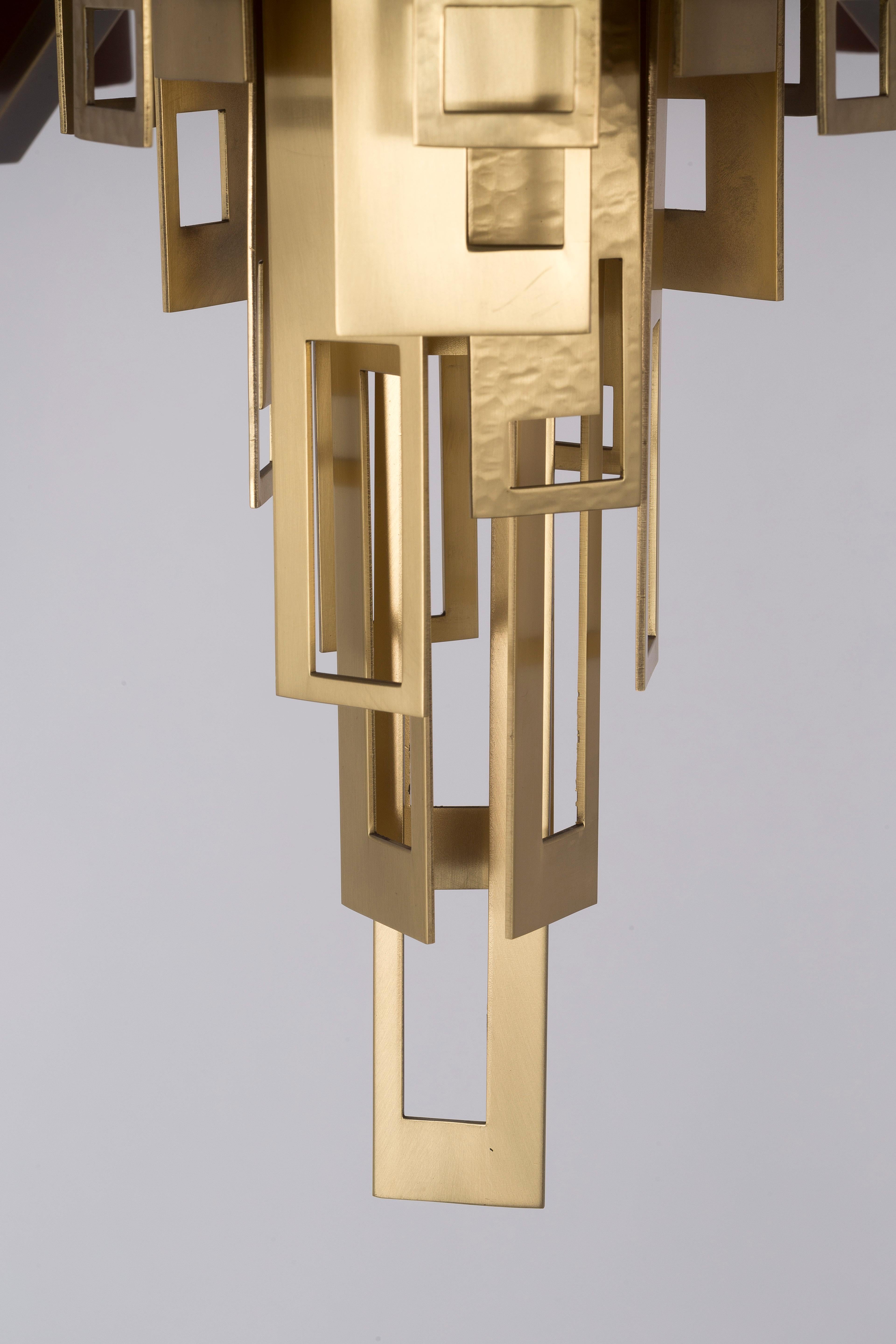 Art Deco GLAM Chandelier 712-BB-26 by OFFICINA LUCE For Sale