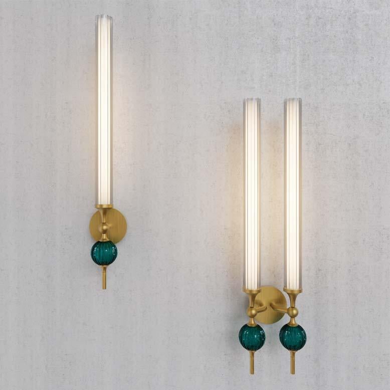 italien 21e siècle, applique en verre et en cristal en vente