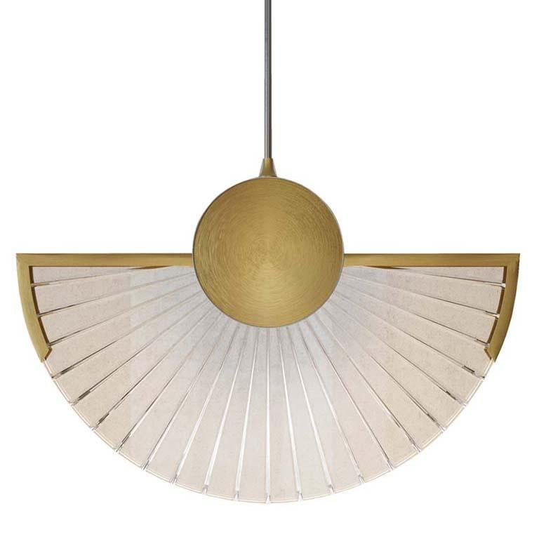 1-light  sconces in golden brass and ribed clear glass. Each object is handcrafted and the care for every detail makes each item unique in its kind. It can be combined with the suspension and the 3-light wall lamp, thus making the environment