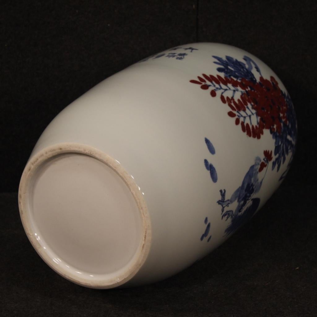 21st Century Glazed and Hand Painted Ceramic Chinese Vase, 2000 For Sale 6