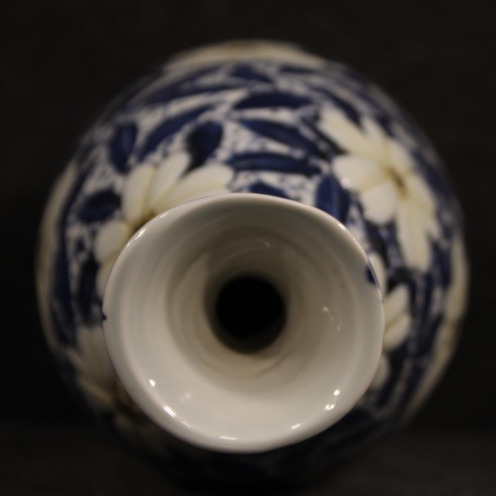 21st Century Glazed and Painted Ceramic Oriental Chinese Vase, 2000 2