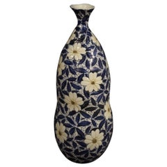 21st Century Glazed and Painted Ceramic Oriental Chinese Vase, 2000