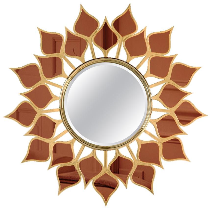 21st Century Goa Mirror Bronze Mirror Petals