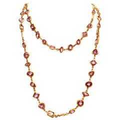 Kenneth Lane Collier opéra du 21e siècle en or et améthyste en cristal Swarovski