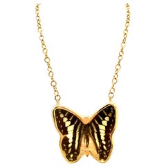 21st Century Gold Butterfly Choker Style Necklace By, Mali Sabatasso