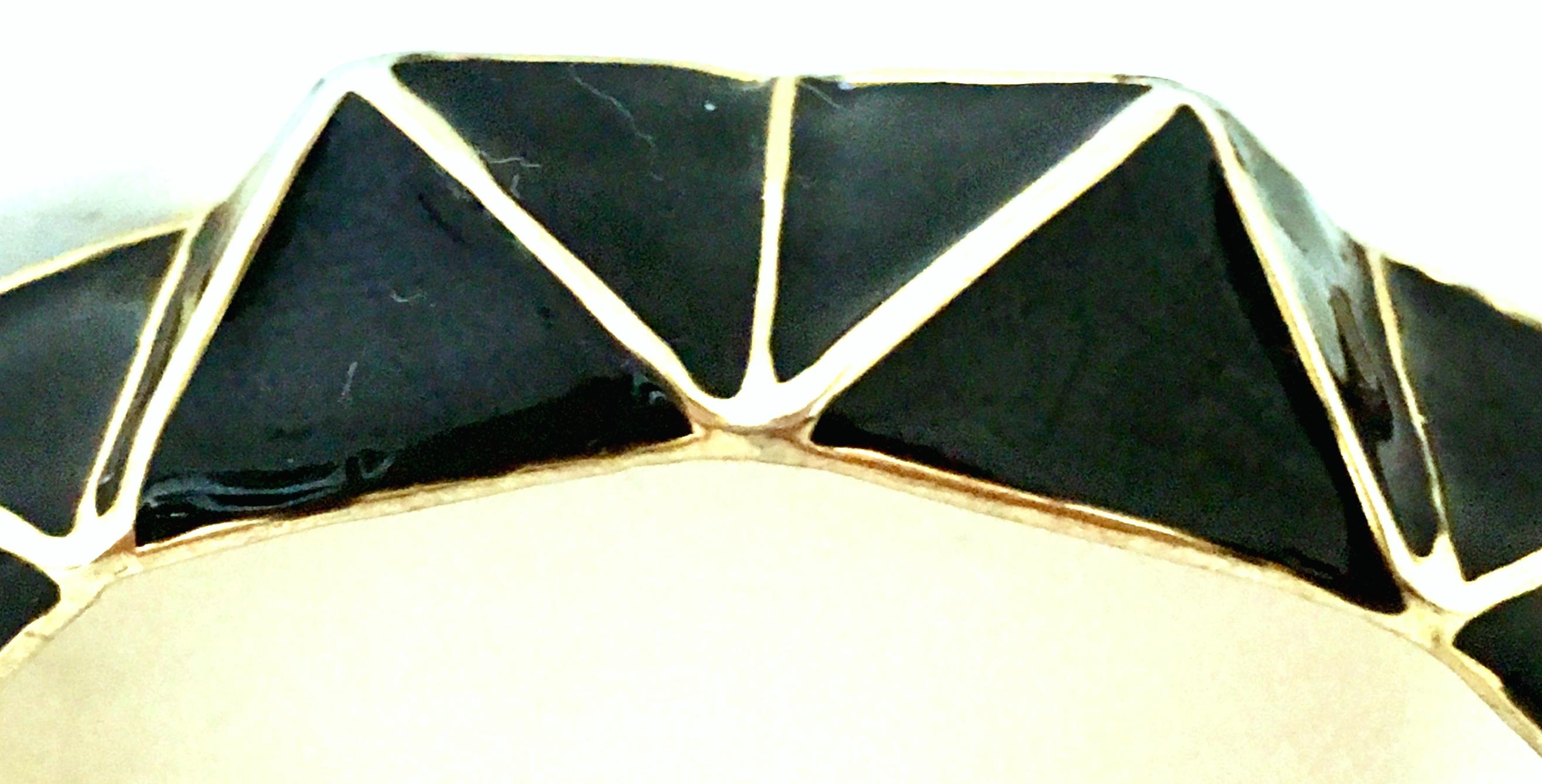 21st Century Gold & Enamel Clamper Bangle Bracelet By, Kenneth Lane 4