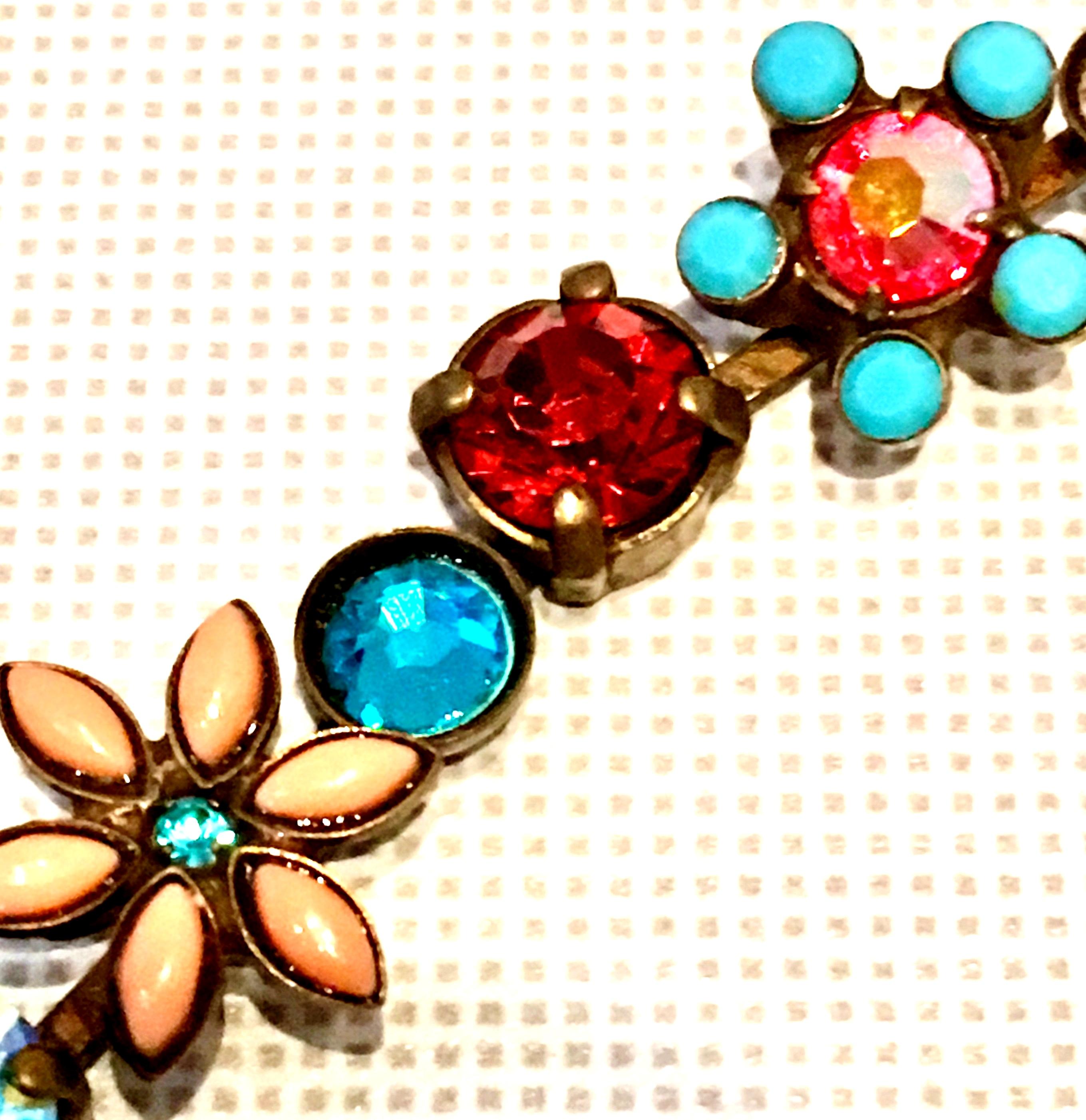 21st Century Gold Swarovski Crystal & Enamel Choker Necklace By, Sorrelli 1
