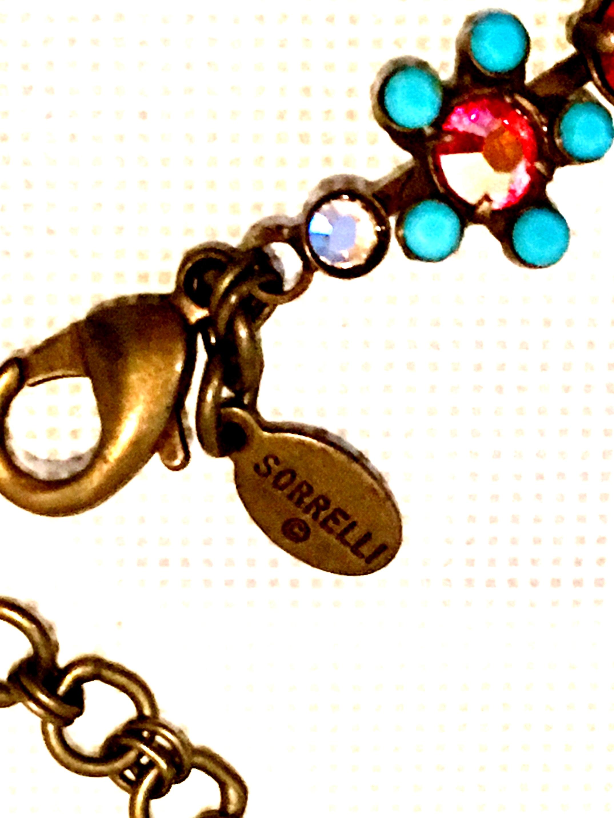 21st Century Gold Swarovski Crystal & Enamel Choker Necklace By, Sorrelli 2
