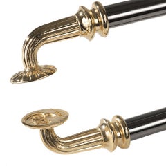 Kaminbesteck aus goldener und dunkler brünierter Bronze des 21. Jahrhunderts