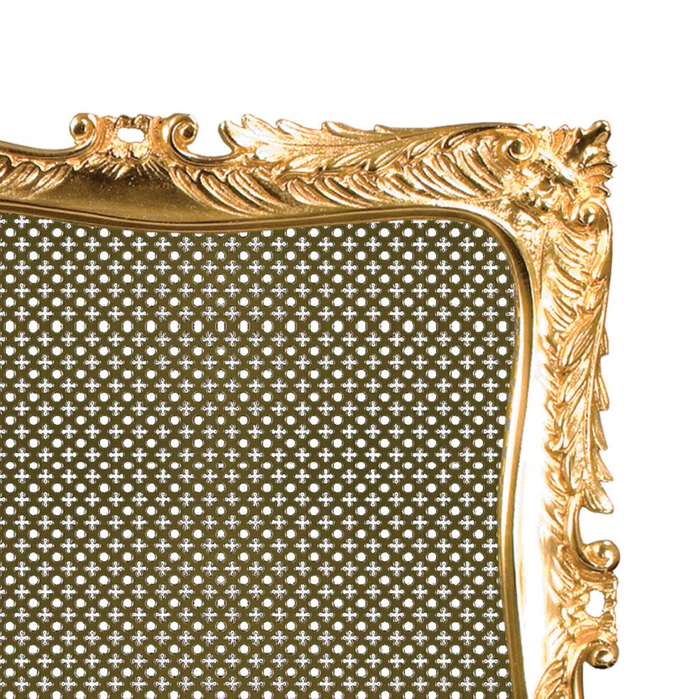 Louis XVI 21st Century Golden Bronze Fireguard  For Sale