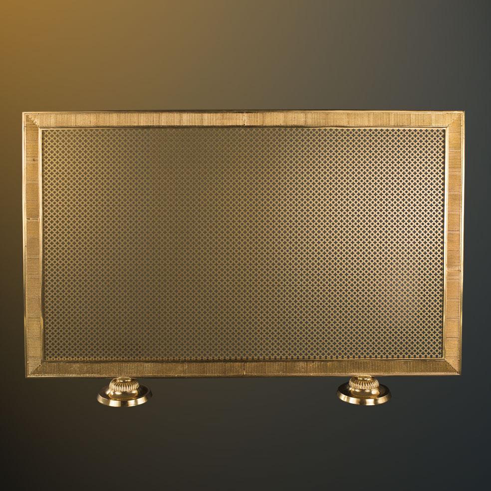 Italian 21st Century Golden Bronze Fireguard For Sale