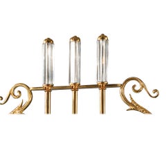 Handcrafted Golden Bronze Fireplace Tools by Oggetti D'Arte, Italy
