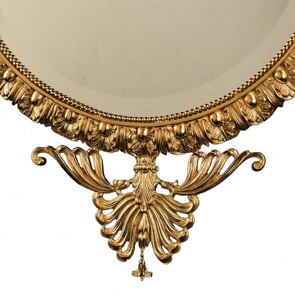 Louis XVI Miroir mural du 21e siècle en bronze doré en vente