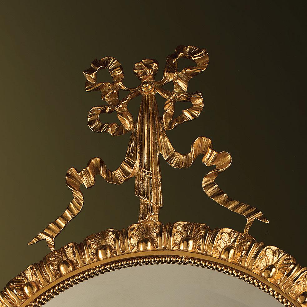 italien Miroir mural du 21e siècle en bronze doré en vente