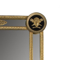 21st Century Golden Bronze Wall Mirror with Medusa Head