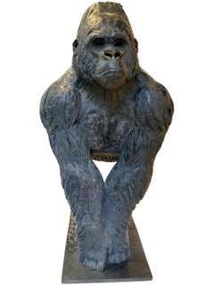 21st Century Gorilla Bronze Sculpture CONGO by Pierre-Jean Chabert