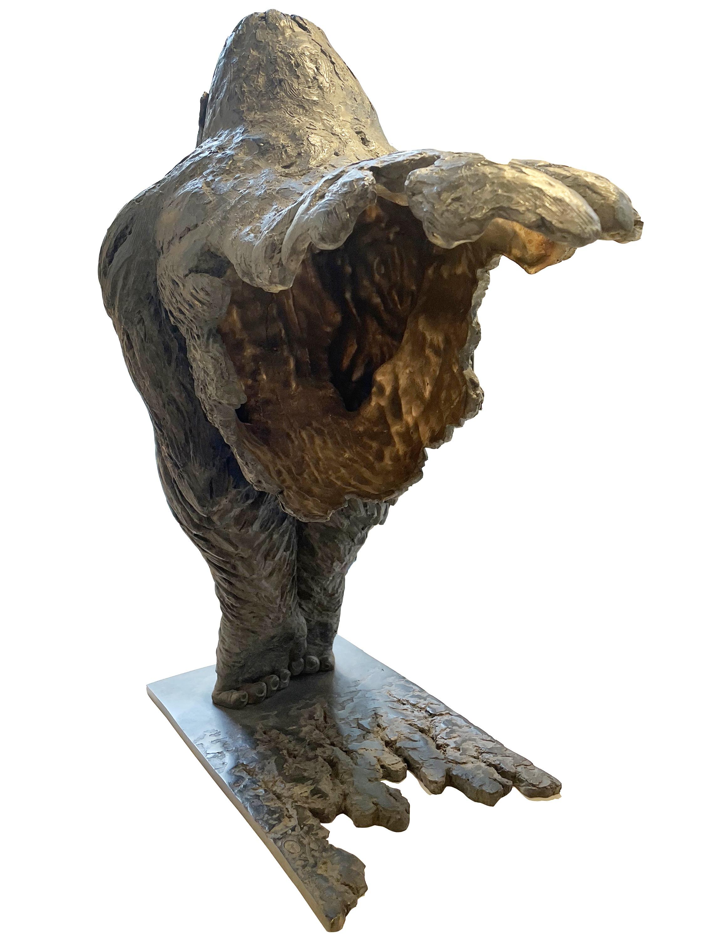 21st Century Gorilla Bronze Sculpture CONGO by Pierre-Jean Chabert For Sale 1