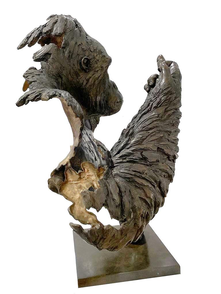 Contemporary 21st Century Gorilla Bronze Sculpture HUMANITY by Pierre-Jean Chabert