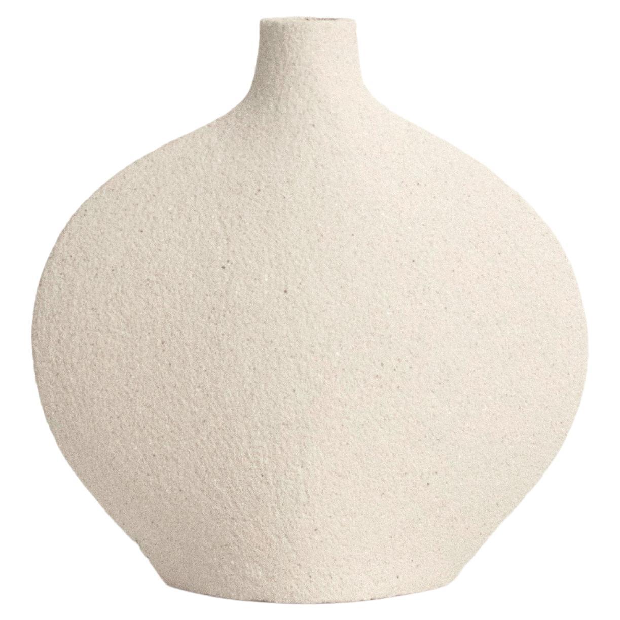 21st Century Goutte Vase in White Ceramic, Hand-Crafted in France For Sale