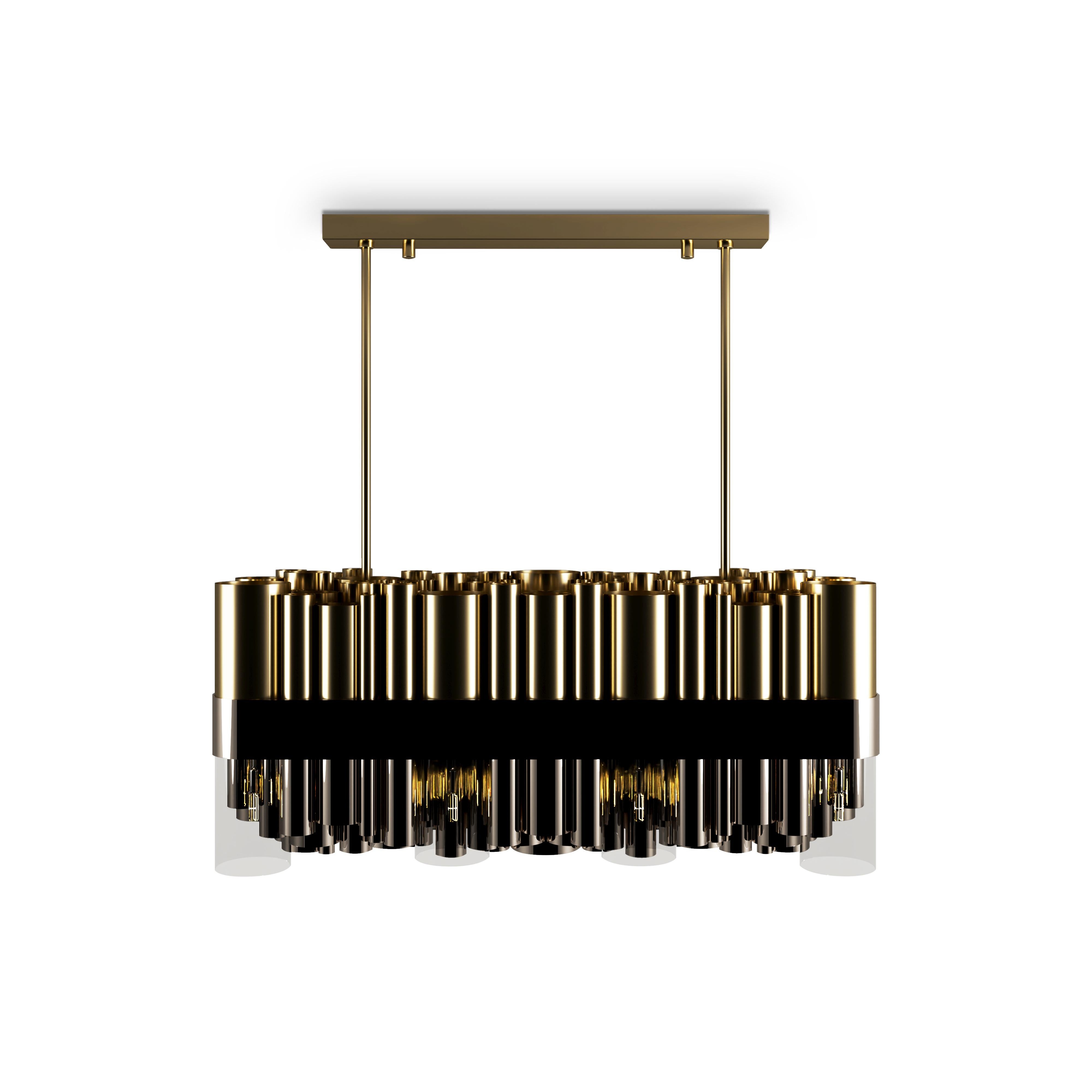Contemporary 21st Century Granville Suspension Lamp Brass by Creativemary For Sale