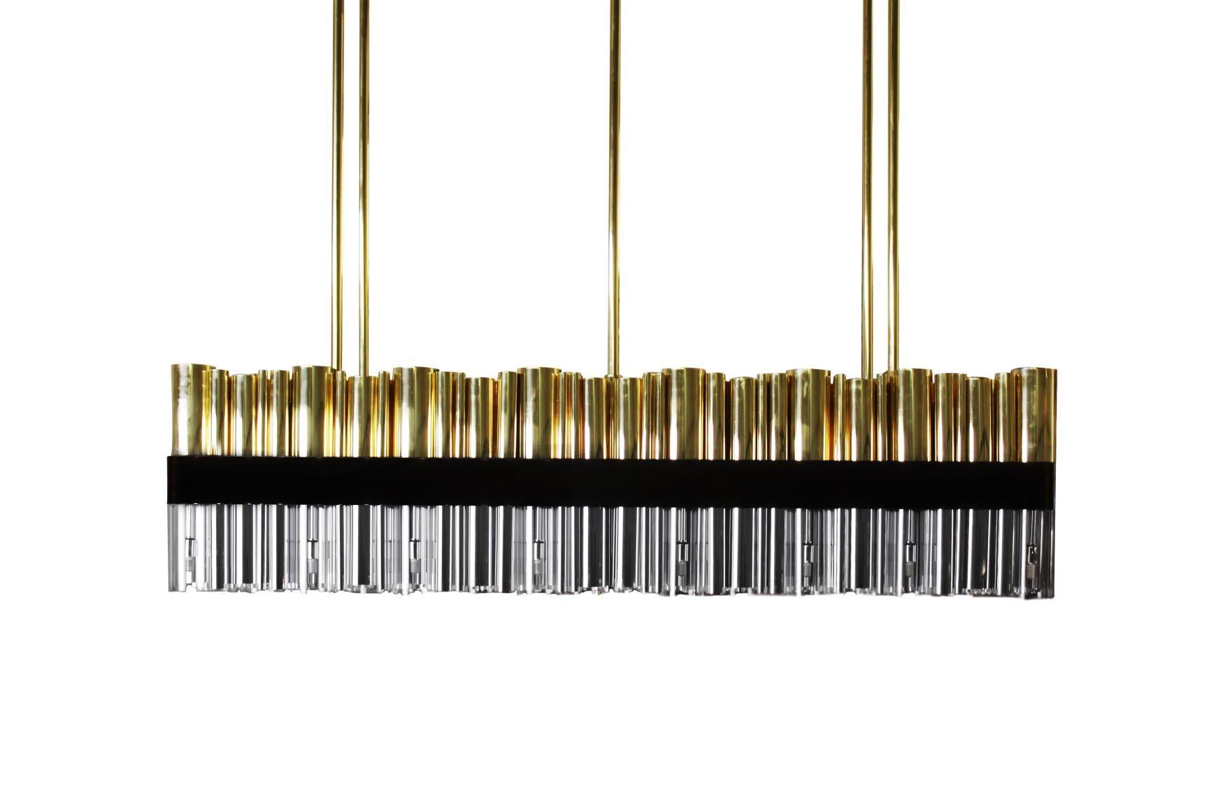 Portuguese 21st Century Granville Suspension Lamp Brass by Creativemary For Sale