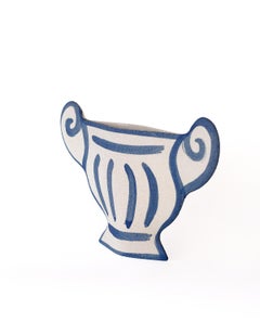 "Greek Coupe" del XXI secolo, in ceramica bianca, realizzata a mano in Francia