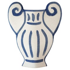 Retro 21st Century ‘Krater N°1’, in White Ceramic, Hand-Crafted in France