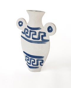 21st Century ‘Greek [L]’, in White Ceramic, Hand-Crafted in France