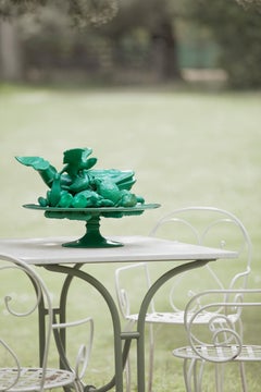 Sculpture verte du 21e siècle en céramique Gatti, designer A. Anastasio