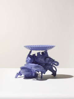 21st Century Italy Grey Blue Hare Sculpture Ceramica Gatti designer A. Anastasio