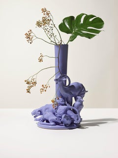 Sculpture bleu gris du 21e siècle de Ceramica Gatti, design A. Anastasio