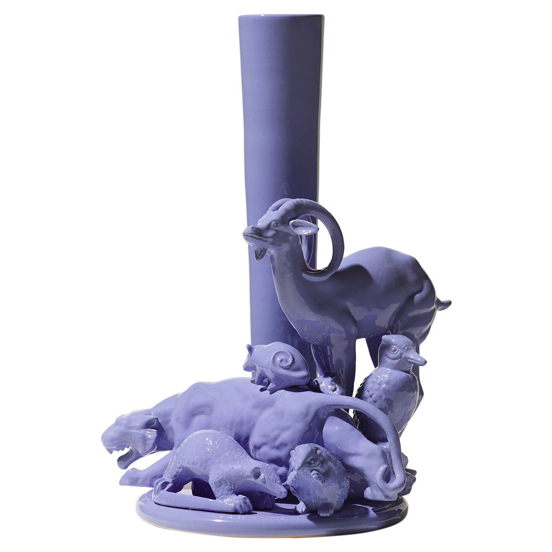 21st Century Grey Blue Sculpture by Ceramica Gatti, designer A. Anastasio For Sale