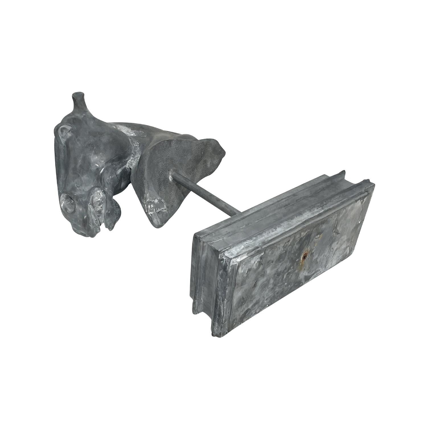 21st Century Grey European Lead Bust of a Horse Head For Sale 3